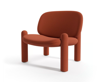 DRIADE - TOTTORI RED - Fabric armchair with armrests by In Stock - view 2